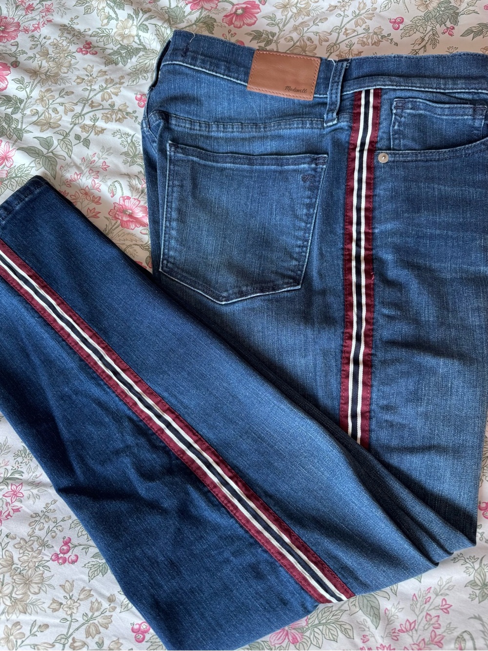 Madewell Striped Stovepipe Jeans
